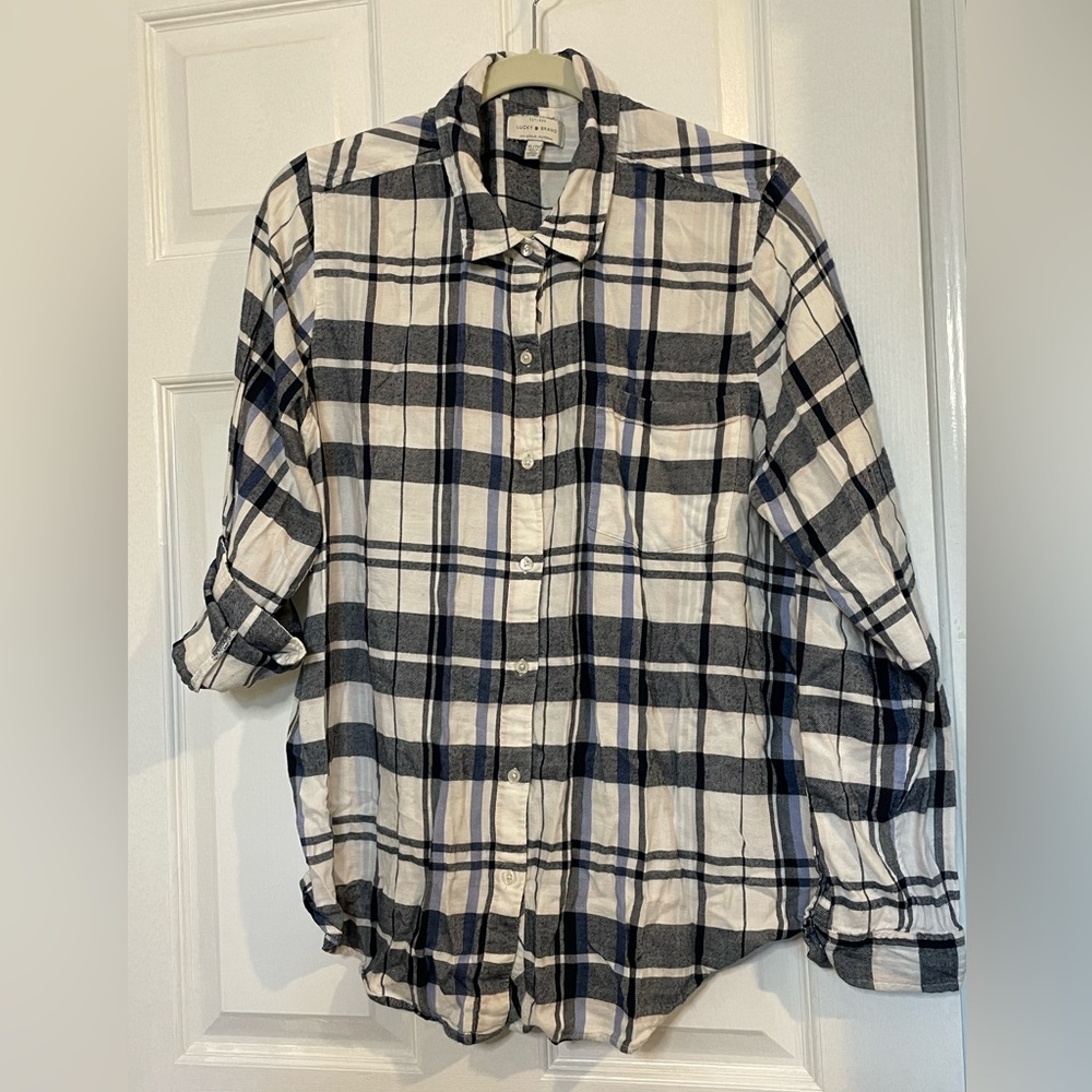 Lucky Brand plaid long sleeve shirt - size XL
